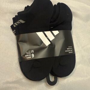 adidas Men's Black Athletic No Show Socks